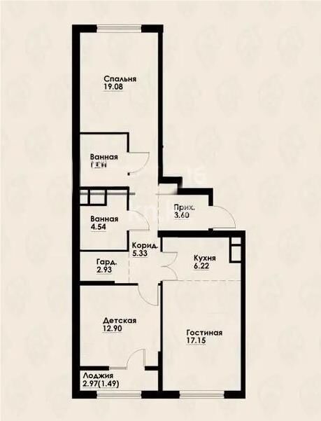 Продажа 3-комнатной квартиры, 78.1 м² - Продажа трехкомнатных квартир в Алмалинском р-не Алматы - страница 12 фото 1 из 1