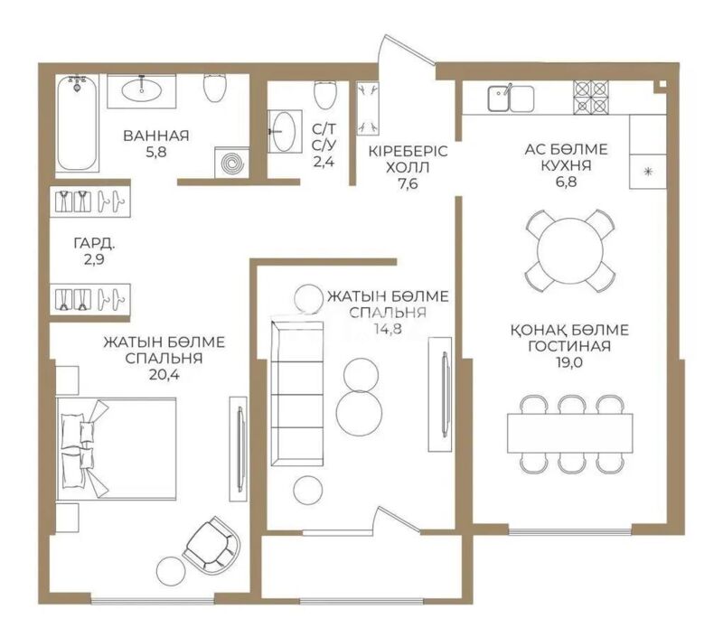 Продажа 3-комнатной квартиры, 83 м² - Продажа трехкомнатных квартир в Бостандыкском р-не Алматы - страница 26 фото 1 из 1