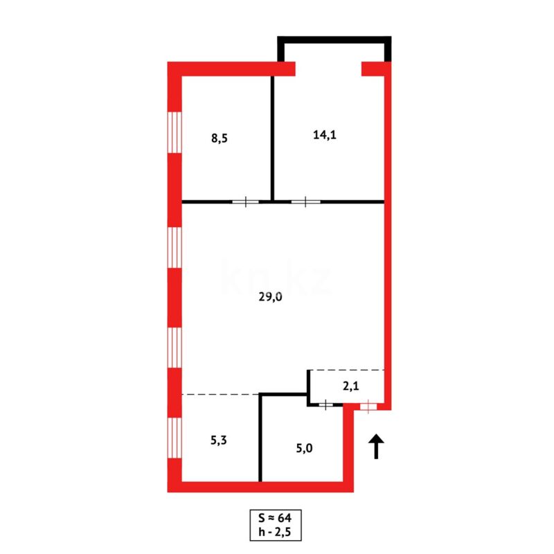 Продажа 3-комнатной квартиры, 64 м² - Продажа квартир в Караганде - страница 32 фото 10 из 10