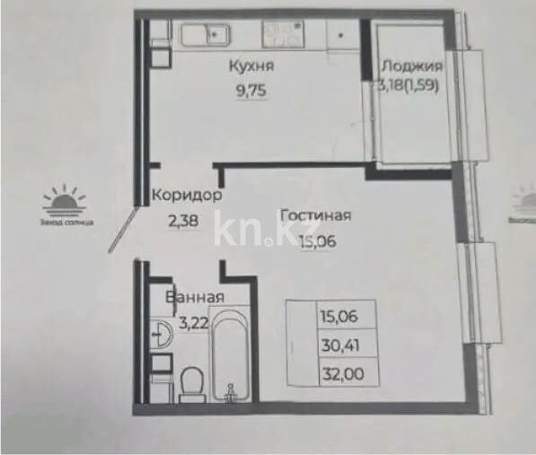 Продажа 1-комнатной квартиры, 33 м² - Продажа однокомнатных квартир в р-не Сарыарка Астаны - страница 14 фото 1 из 1