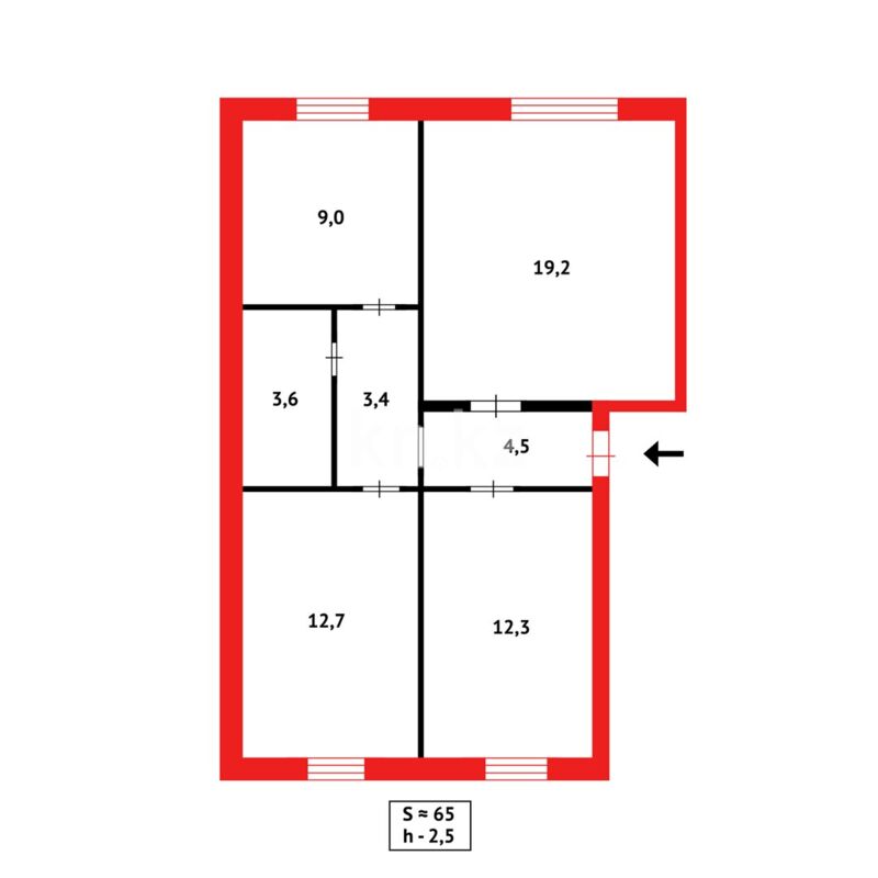 Продажа 3-комнатной квартиры, 65 м² - Продажа трехкомнатных квартир в Темиртау - страница 2 фото 12 из 12