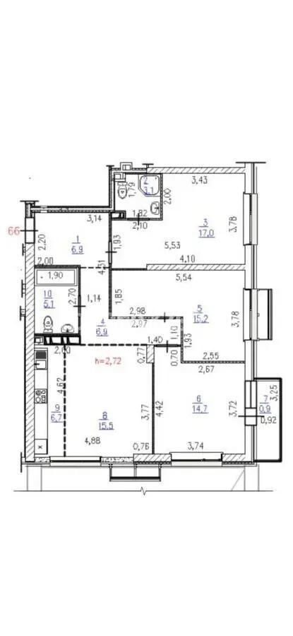 Продажа 4-комнатной квартиры, 93 м² - Продажа четырехкомнатных квартир от собственников в Алматы фото 1 из 1