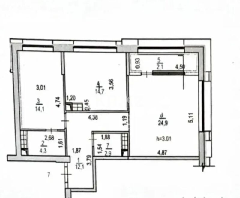 Продажа 3-комнатной квартиры, 85 м² - Продажа трехкомнатных квартир в Бостандыкском р-не Алматы фото 2 из 2