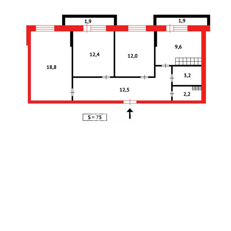 Продажа 3-комнатной квартиры, 74 м² - Продажа квартир в Казахстане - страница 15 фото 22 из 22