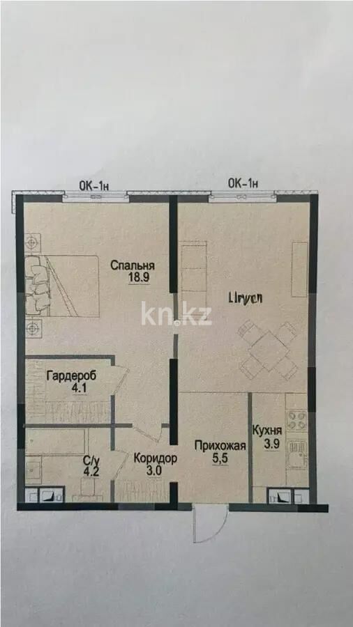 Продажа 2-комнатной квартиры, 59.3 м² - Продажа квартир в новостройках Алматы - страница 10 фото 1 из 1