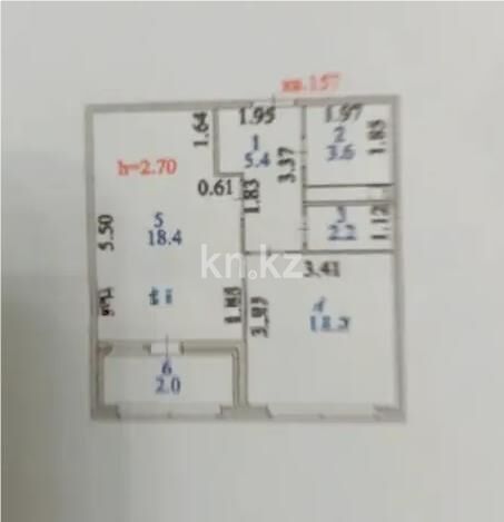 Продажа 1-комнатной квартиры, 43.8 м² - Продажа квартир в монолитно-каркасном доме в Казахстане - страница 38 фото 3 из 3