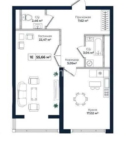 Продажа 2-комнатной квартиры, 58 м² - Продажа  двухкомнатных квартир в новостройках Алматы - страница 3 фото 1 из 1