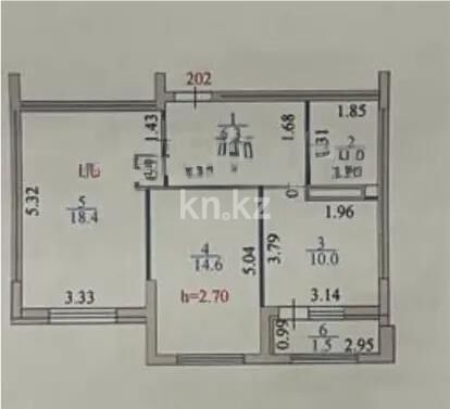 Продажа 2-комнатной квартиры, 55.1 м² - Продажа квартир в блочном доме в Казахстане - страница 35 фото 6 из 6