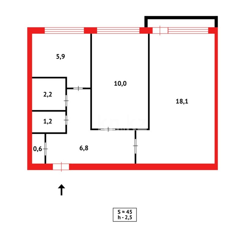 Продажа 2-комнатной квартиры, 44 м² - Продажа квартир в Казахстане - страница 178 фото 1 из 1