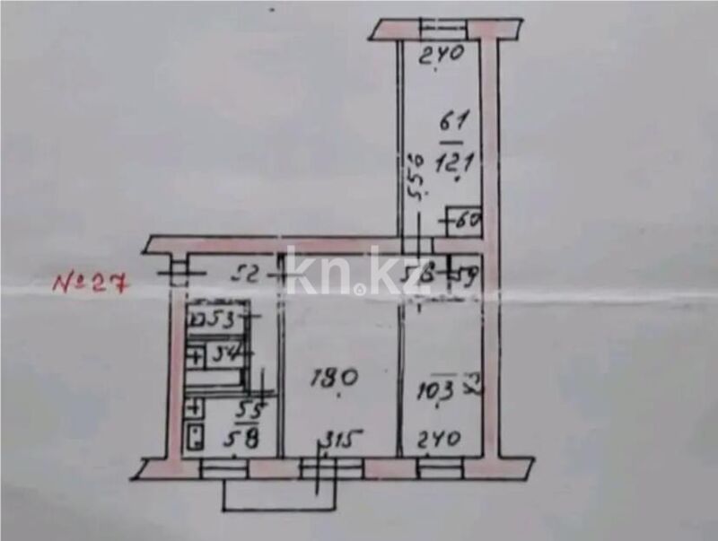 Продажа 3-комнатной квартиры, 60 м² - Продажа трехкомнатных квартир в кирпичном доме в Казахстане фото 5 из 5