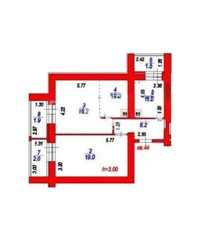 Продажа 2-комнатной квартиры, 59.7 м² - Продажа  двухкомнатных квартир в новостройках Астаны - страница 23 фото 1 из 1