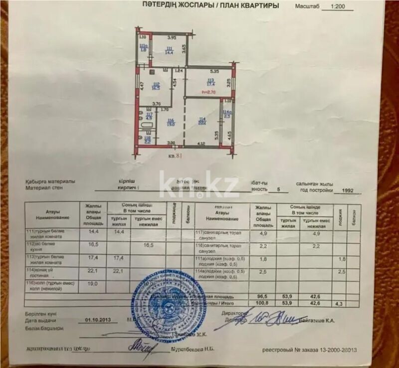 Продажа 3-комнатной квартиры, 101 м² - Продажа трехкомнатных квартир в блочном доме в Алматы - страница 3 фото 6 из 6