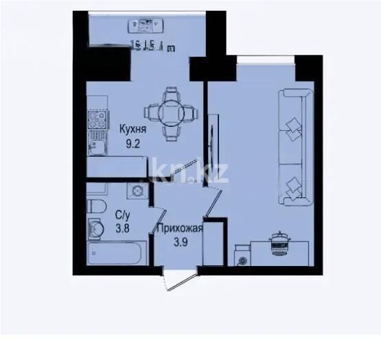 Продажа 1-комнатной квартиры, 34 м² - Продажа квартир от собственников в Астане фото 1 из 1