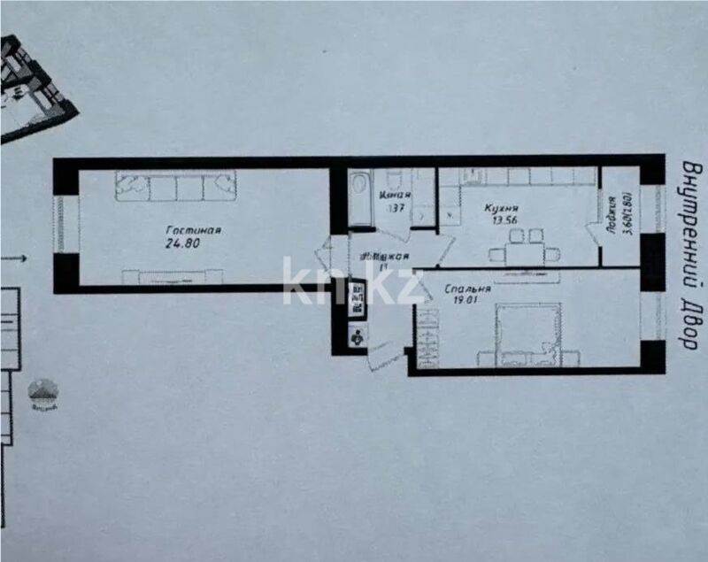 Продажа 2-комнатной квартиры, 70 м² - Продажа двухкомнатных квартир в р-не Нура Астаны - страница 38 фото 1 из 1