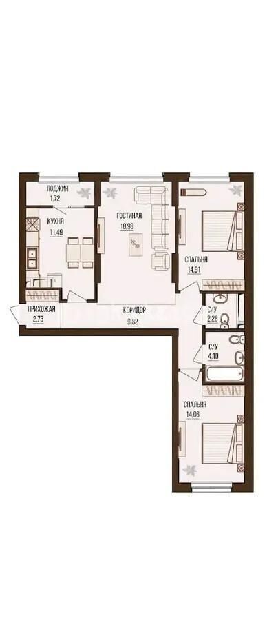 Продажа 3-комнатной квартиры, 80 м² - Продажа трехкомнатных квартир в Алатауском р-не Алматы - страница 2 фото 1 из 1