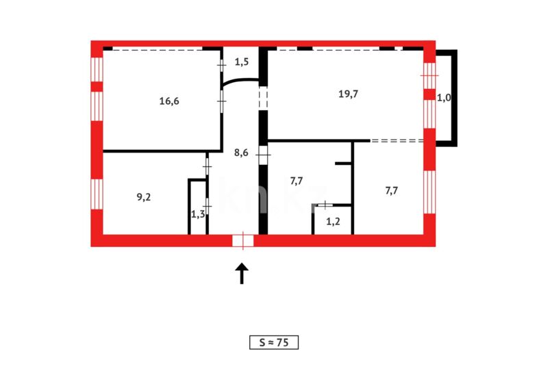 Продажа 3-комнатной квартиры, 76 м² - Продажа трехкомнатных квартир в Темиртау - страница 3 фото 11 из 11
