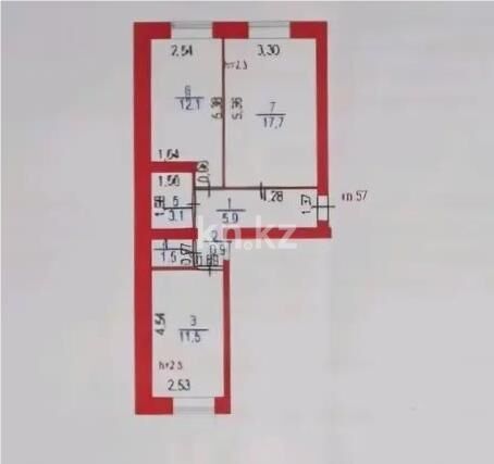 Продажа 2-комнатной квартиры, 53 м² - Недвижимость в Астане - страница 26 фото 4 из 4