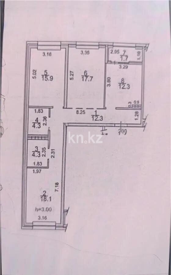Продажа 3-комнатной квартиры, 86.7 м² - Продажа квартир в Казахстане - страница 106 фото 3 из 3