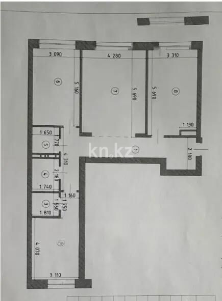 Продажа 3-комнатной квартиры, 103.2 м² - Продажа квартир в монолитно-каркасном доме в Астане - страница 121 фото 8 из 8