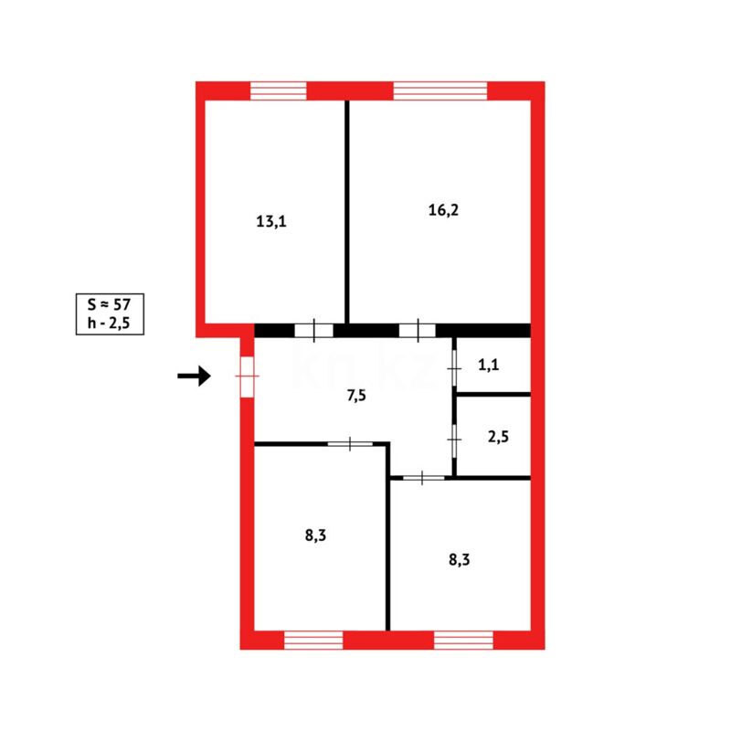 Продажа 3-комнатной квартиры, 57 м² - Продажа недвижимости в Темиртау - страница 17 фото 12 из 12