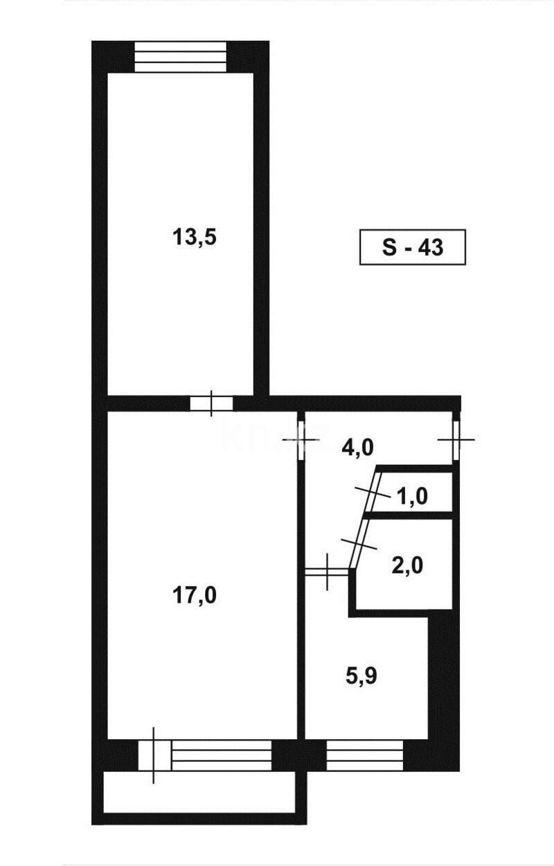 Продажа 2-комнатной квартиры, 43 м² - Продажа двухкомнатных квартир в Майкудуке Караганды - страница 6 фото 8 из 8