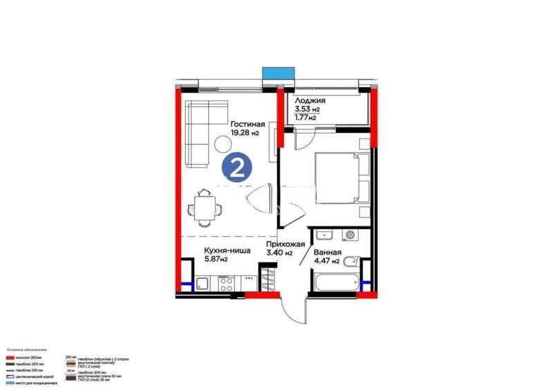 Продажа 2-комнатной квартиры, 46.4 м² - Продажа двухкомнатных квартир в р-не Нура Астаны - страница 51 фото 1 из 1