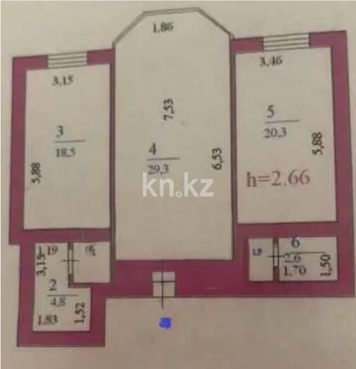 Продажа 2-комнатной квартиры, 85.6 м² - Продажа двухкомнатных квартир в блочном доме в Казахстане - страница 67 фото 5 из 5