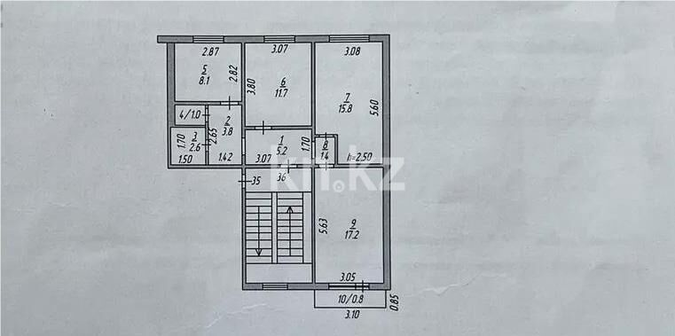 Продажа 3-комнатной квартиры, 67 м² - Продажа трехкомнатных квартир в Темиртау - страница 3 фото 7 из 7