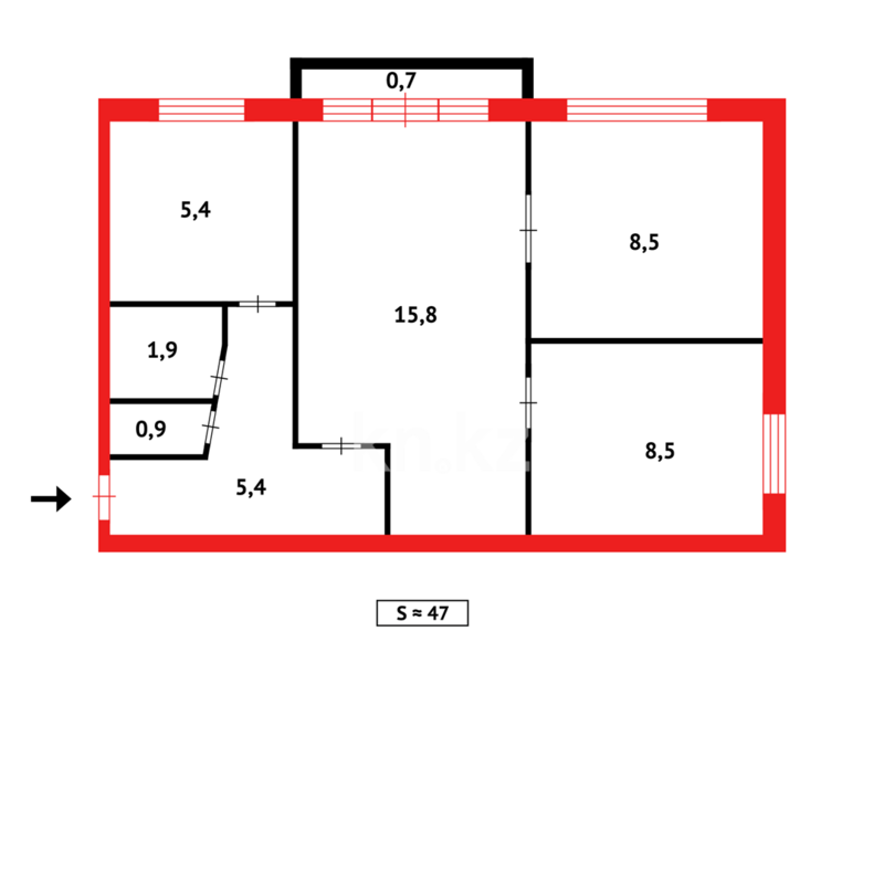 Продажа 3-комнатной квартиры, 47 м² - Продажа трехкомнатных квартир в Темиртау - страница 17 фото 12 из 12