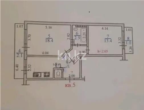Продажа 2-комнатной квартиры, 54 м² - Продажа недвижимости в Казахстане - страница 8 фото 7 из 7