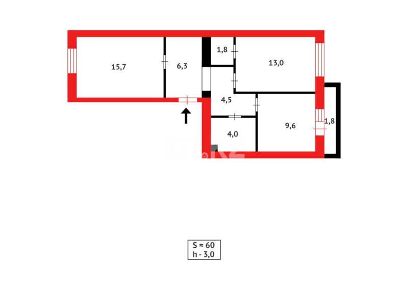 Продажа 2-комнатной квартиры, 60 м² - Продажа  двухкомнатных квартир в новостройках Астаны - страница 105 фото 14 из 14