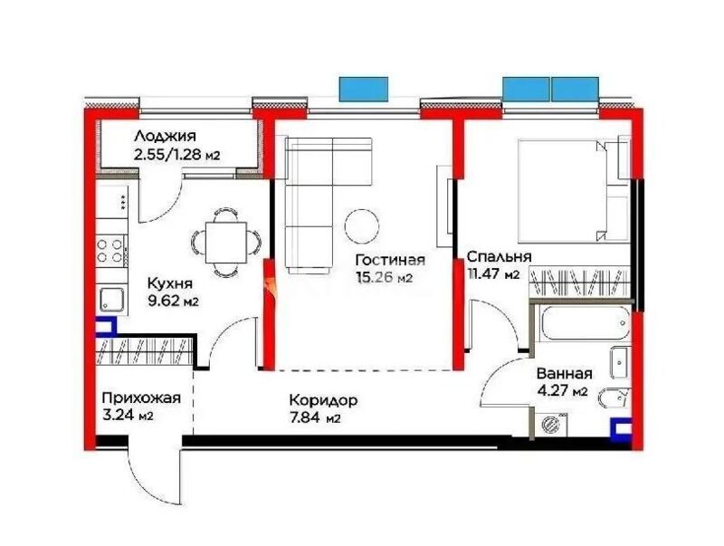 Продажа 2-комнатной квартиры, 53 м² - Продажа двухкомнатных квартир в Алатауском р-не Алматы - страница 27 фото 7 из 7
