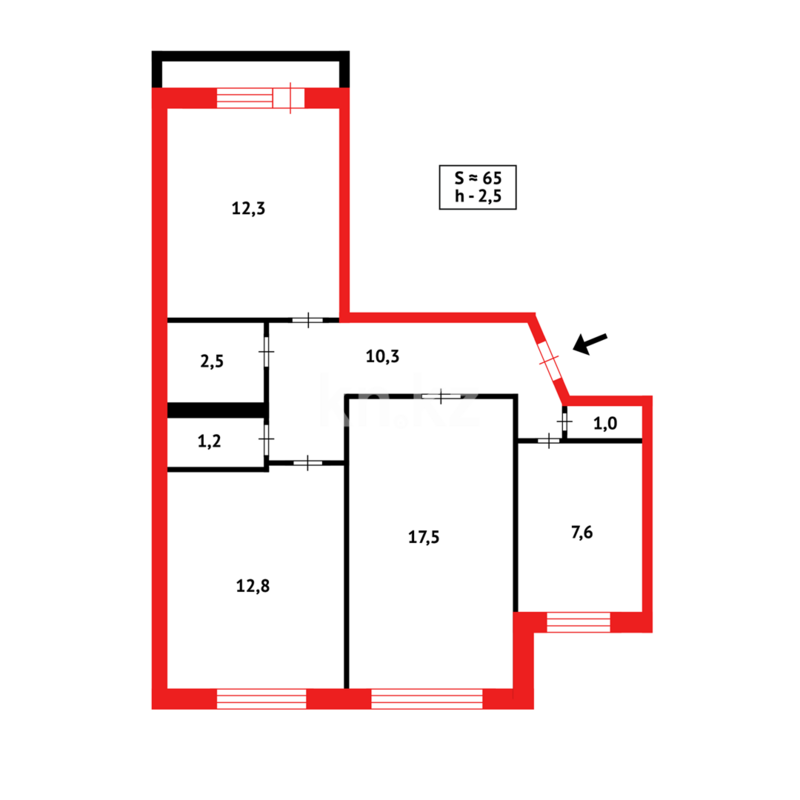 Продажа 3-комнатной квартиры, 65 м² - Продажа трехкомнатных квартир в Майкудуке Караганды - страница 8 фото 11 из 11