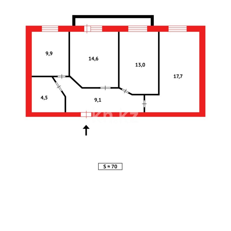 Продажа 3-комнатной квартиры, 75 м² - Продажа трехкомнатных квартир в кирпичном доме в Казахстане - страница 11 фото 13 из 13