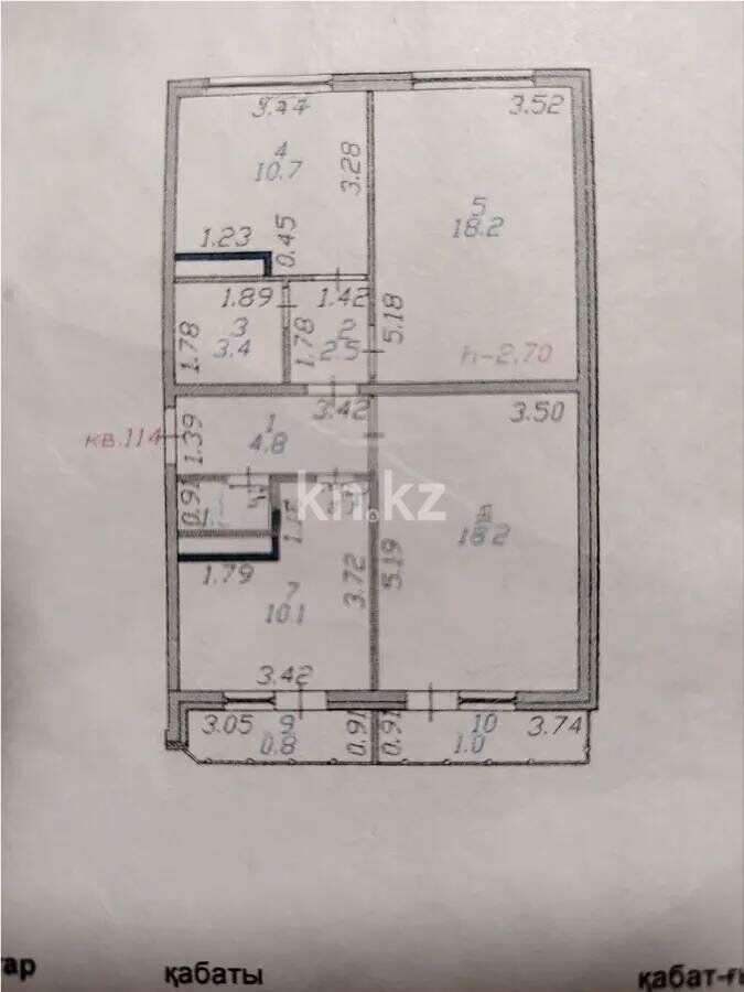 Продажа 3-комнатной квартиры, 71.2 м² - Продажа квартир в блочном доме в Казахстане - страница 50 фото 8 из 8