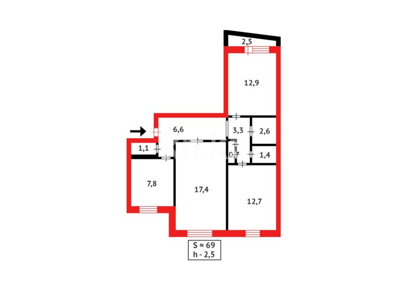 Продажа 3-комнатной квартиры, 70 м² - Продажа трехкомнатных квартир в Темиртау фото 14 из 14