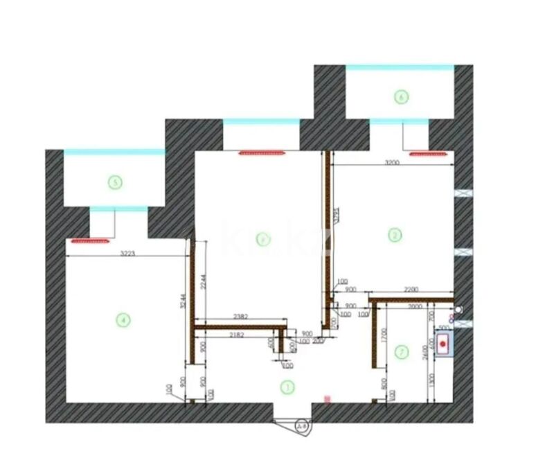 Продажа 2-комнатной квартиры, 59 м² - Продажа двухкомнатных квартир в кирпичном доме в Караганде - страница 30 фото 1 из 1