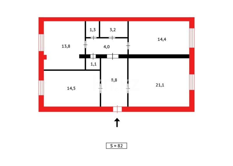 Продажа 3-комнатной квартиры, 82 м² - Продажа квартир в кирпичном доме в Казахстане - страница 7 фото 15 из 15