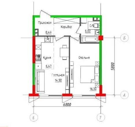 Продажа 2-комнатной квартиры, 50.8 м² - Продажа двухкомнатных квартир в Казахстане - страница 10 фото 1 из 1