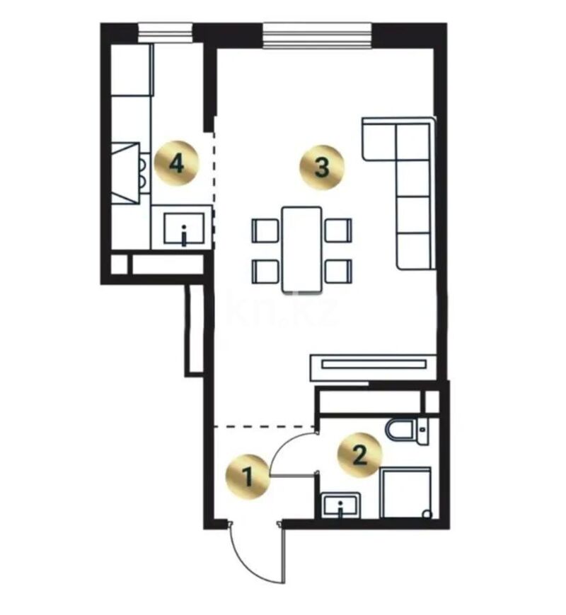 Продажа 2-комнатной квартиры, 42.61 м² - Продажа квартир от собственников в Алматы - страница 533 фото 1 из 1