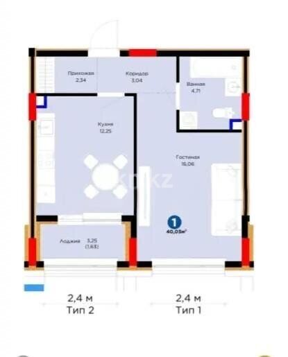 Продажа 1-комнатной квартиры, 37.8 м² - Продажа однокомнатных квартир в Астане - страница 3 фото 1 из 1