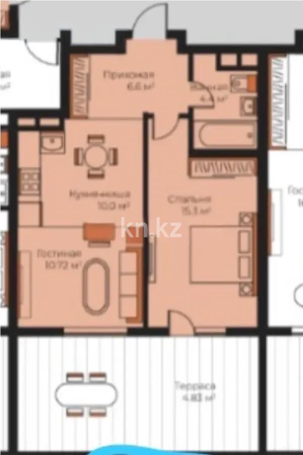 Продажа 2-комнатной квартиры, 52.5 м² - Продажа двухкомнатных квартир в Бостандыкском р-не Алматы - страница 39 фото 2 из 2