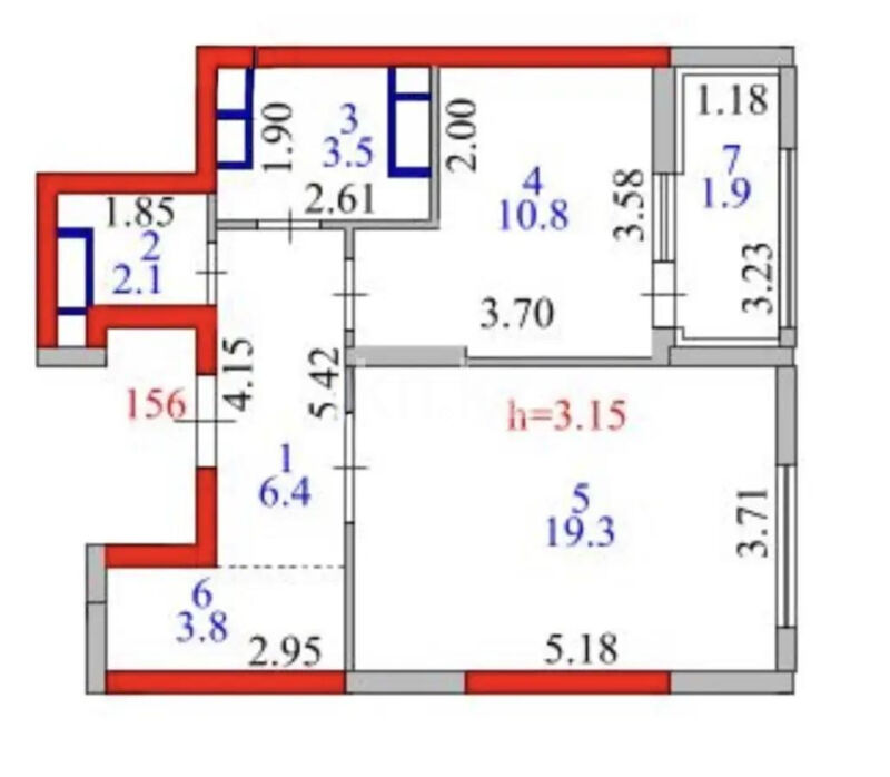 Продажа 1-комнатной квартиры, 47.8 м² - Продажа квартир в Казахстане - страница 23 фото 1 из 1