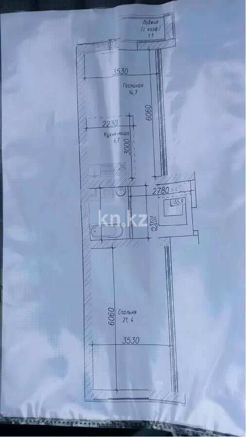 Продажа 1-комнатной квартиры, 55 м² - Продажа однокомнатных квартир в р-не Нура Астаны - страница 21 фото 1 из 1