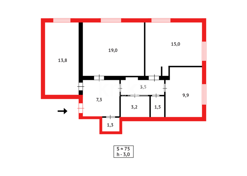 Продажа 3-комнатной квартиры, 74 м² - Недвижимость в Темиртау - страница 25 фото 16 из 16