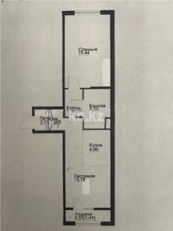 Продажа 2-комнатной квартиры, 55.3 м² - Продажа двухкомнатных квартир в Алмалинском р-не Алматы - страница 14 фото 1 из 1