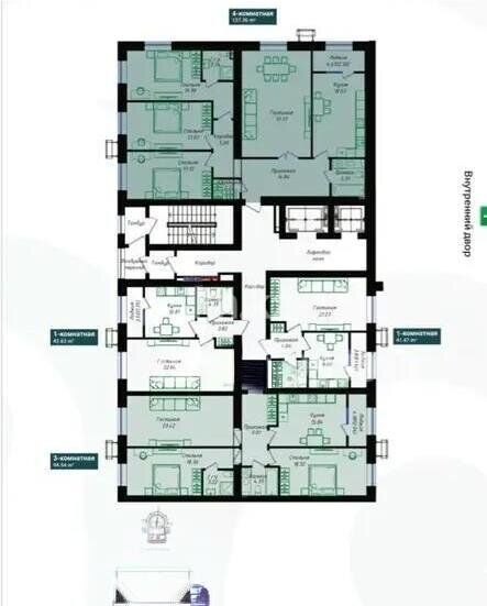 Продажа 4-комнатной квартиры, 138 м² - Продажа квартир в кирпичном доме в Казахстане - страница 50 фото 1 из 1