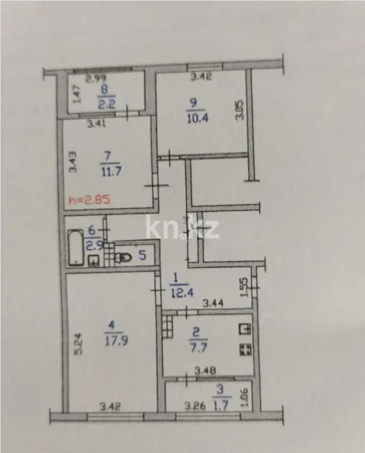 Продажа 3-комнатной квартиры, 72 м² - Продажа трехкомнатных квартир в Алмалинском р-не Алматы - страница 15 фото 6 из 6