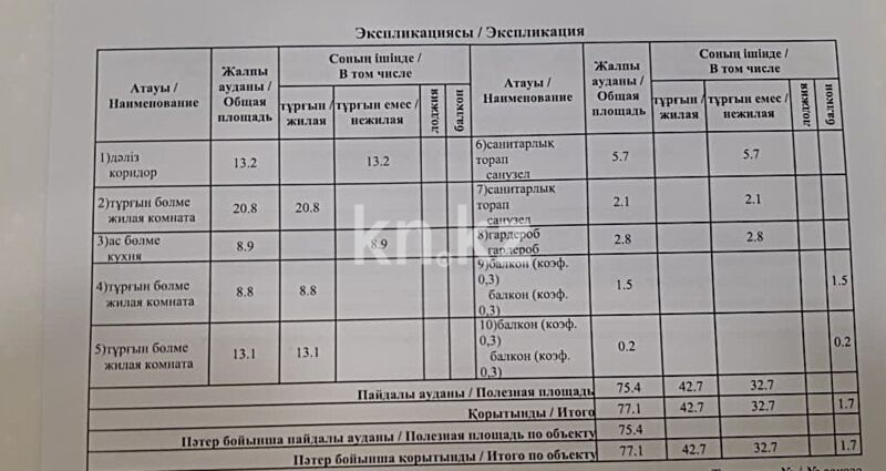 Продажа 3-комнатной квартиры, 77 м² - Продажа квартир в кирпичном доме в Казахстане - страница 339 фото 20 из 29