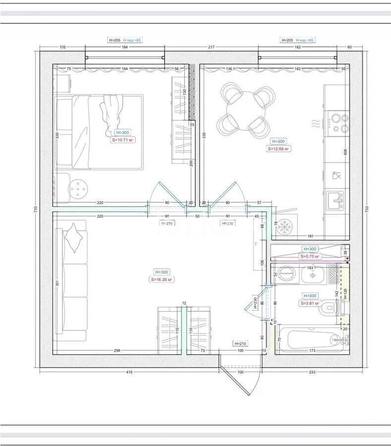 Продажа 2-комнатной квартиры, 44 м² - Продажа квартир в кирпичном доме в Астане - страница 93 фото 3 из 3